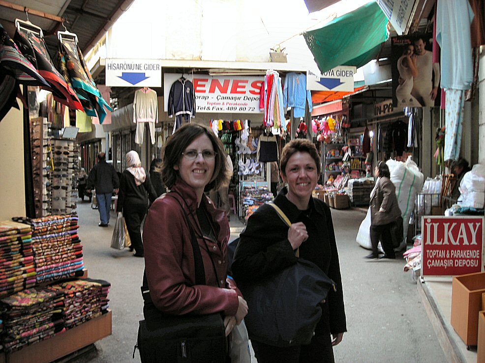 Melissa and Kellie in the Kemeralti